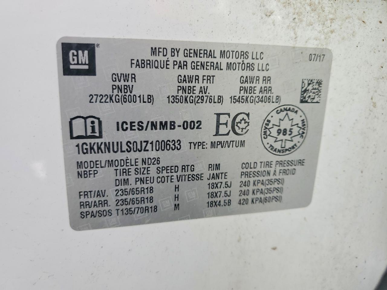 2018 GMC ACADIA