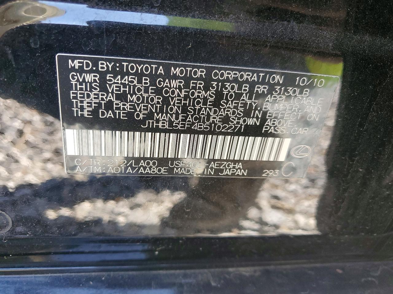 2011 LEXUS LS 460