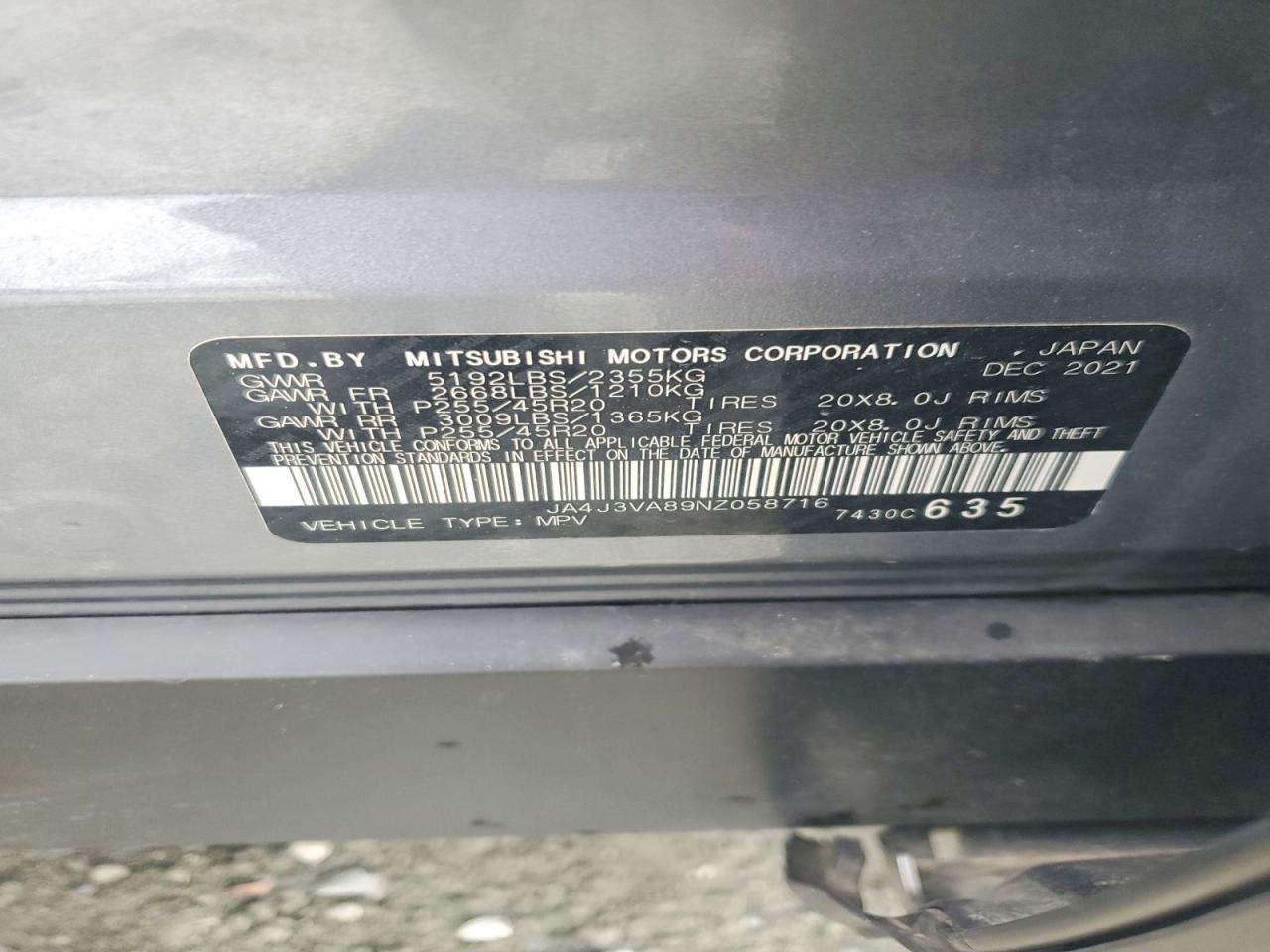 2022 MITSUBISHI outlander