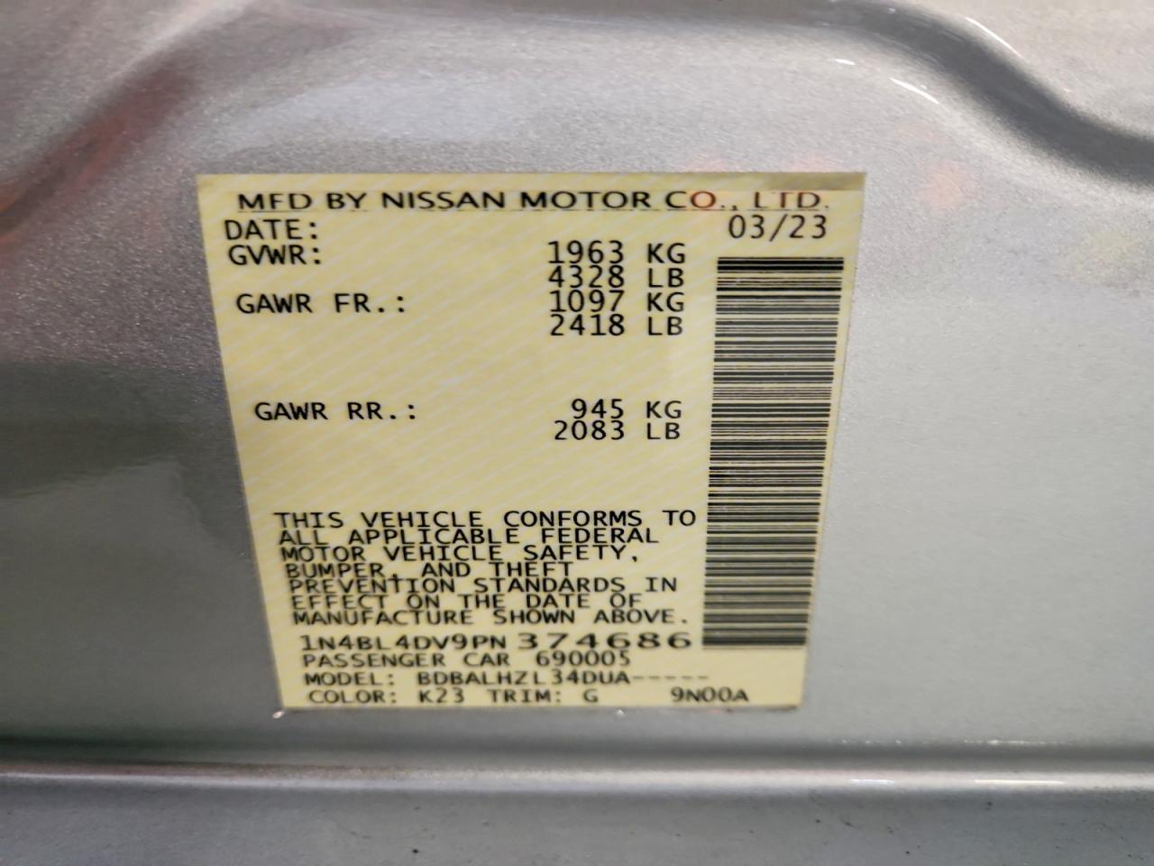 2023 NISSAN ALTIMA