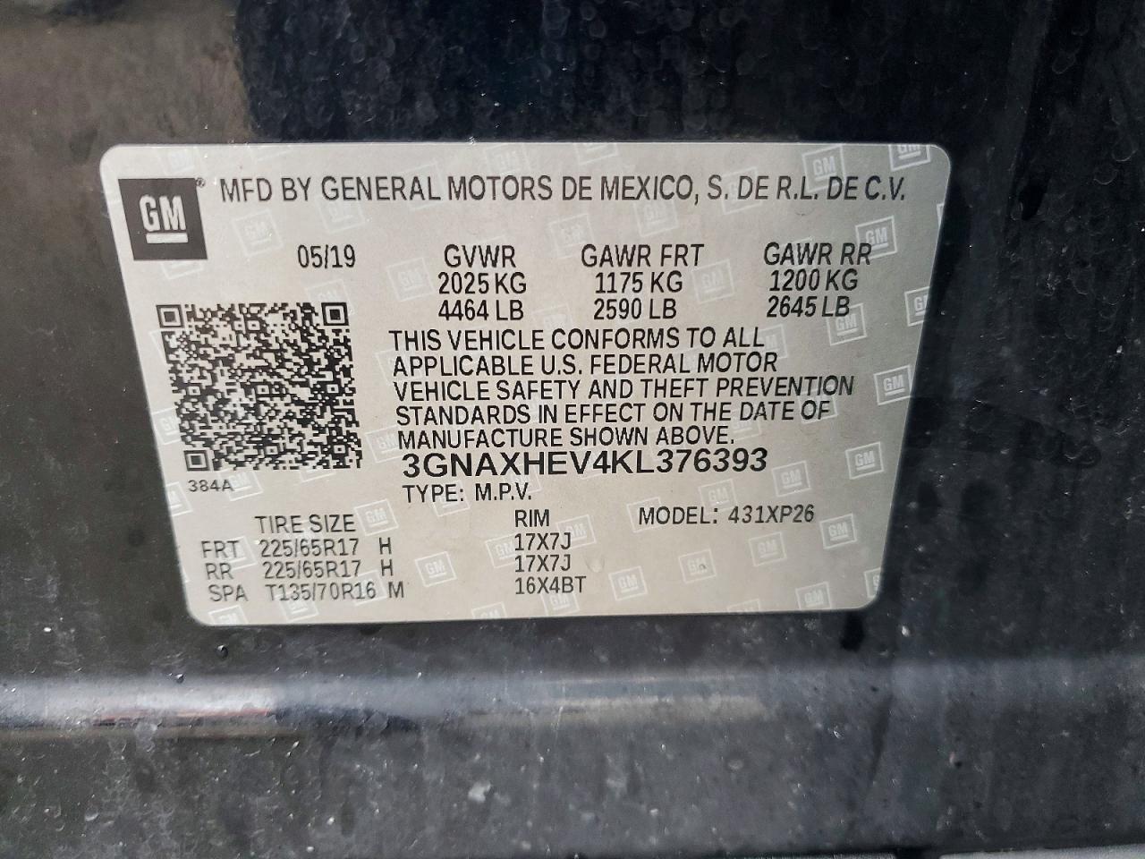 2019 CHEVROLET EQUINOX
