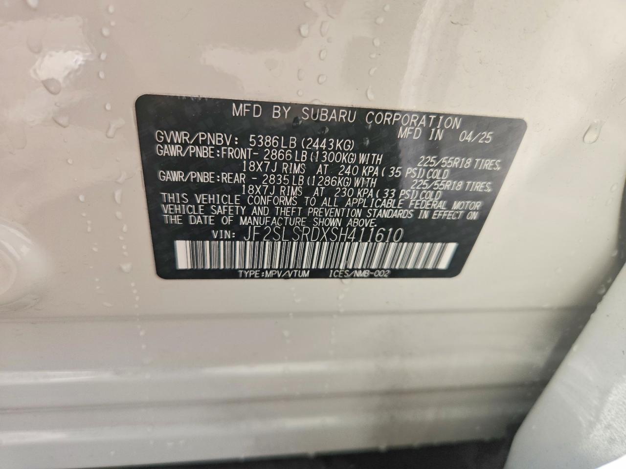 2025 SUBARU FORESTER