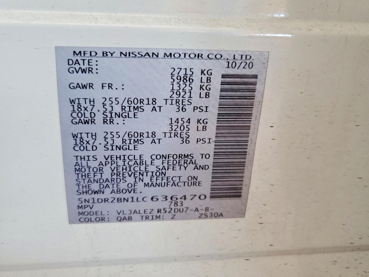 2020 NISSAN PATHFINDER