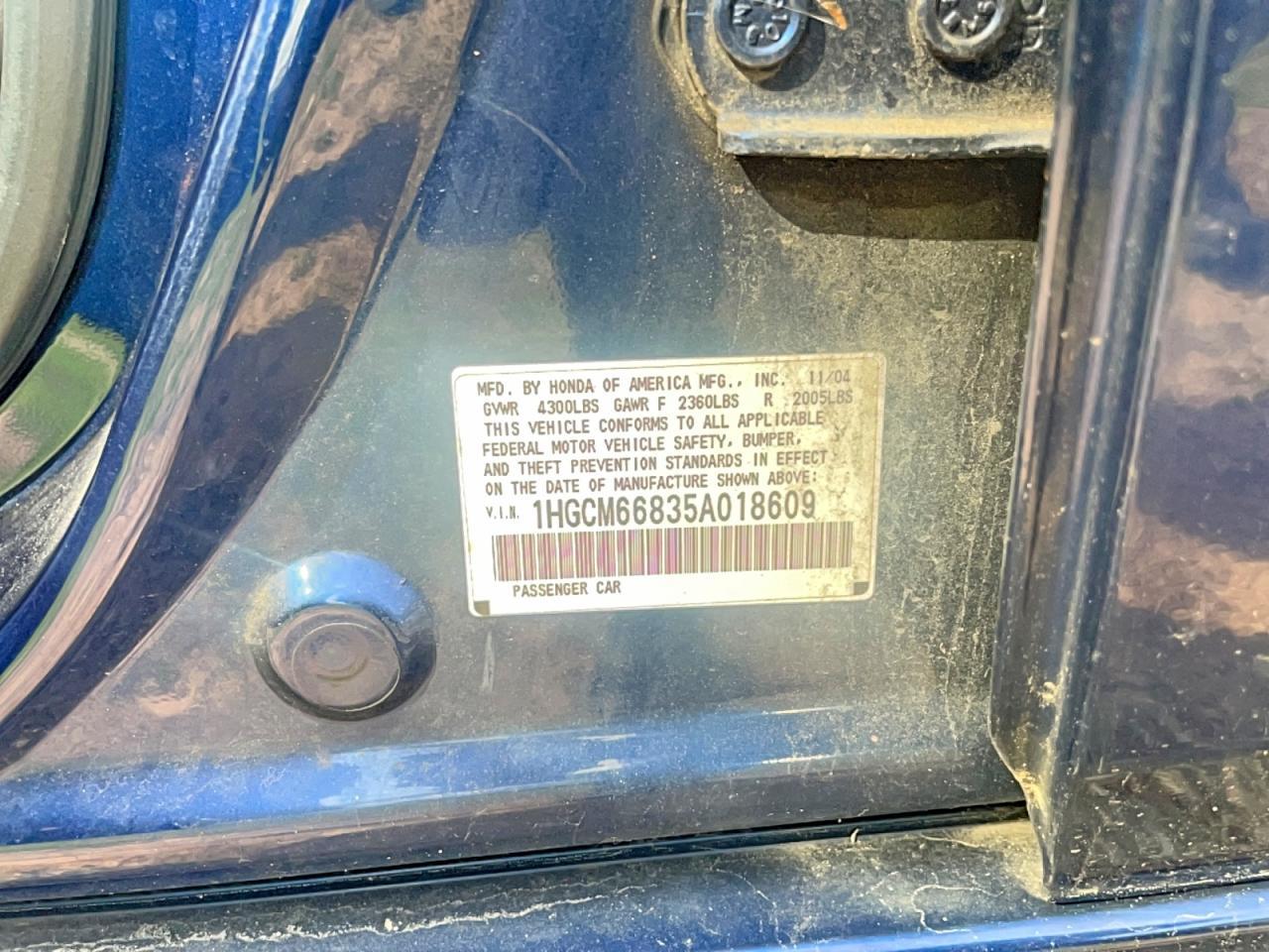 2005 HONDA ACCORD