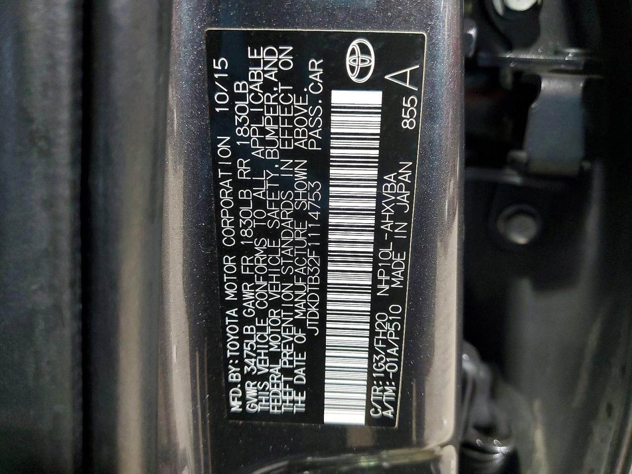 2015 TOYOTA Prius c