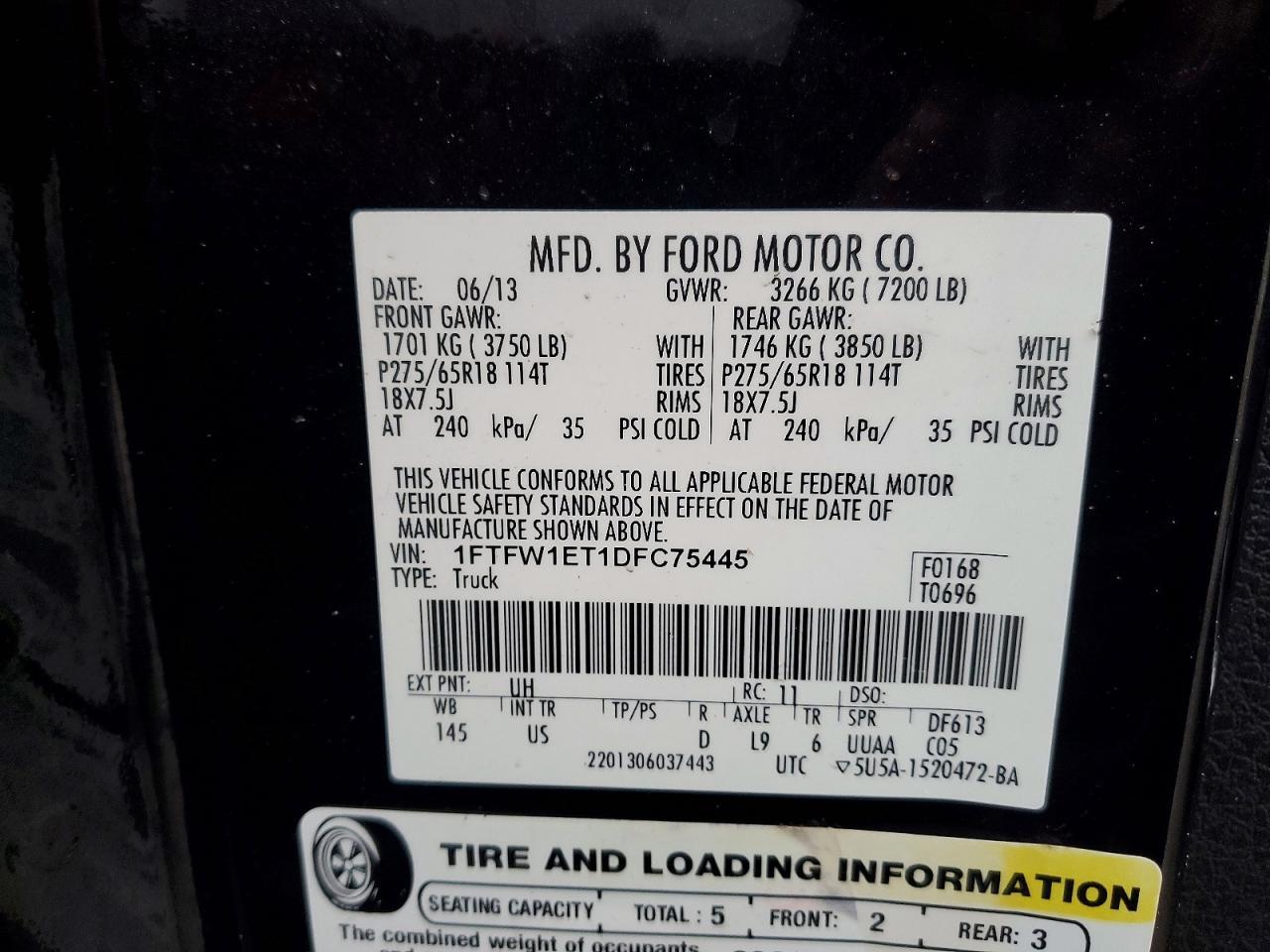 2013 FORD F-150