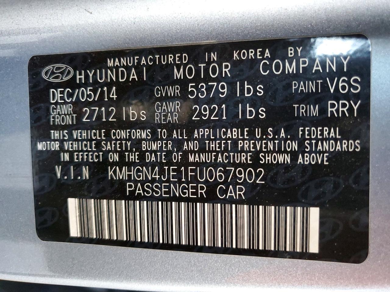 2015 HYUNDAI GENESIS