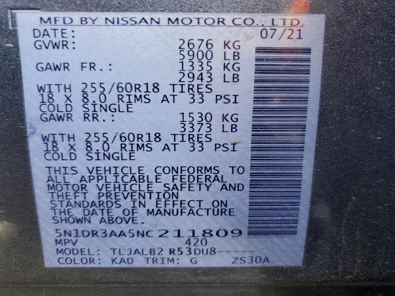2022 NISSAN PATHFINDER