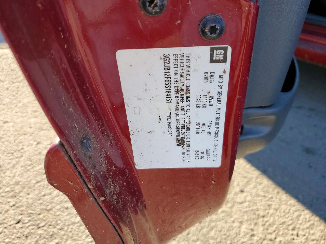 2005 PONTIAC SUNFIRE