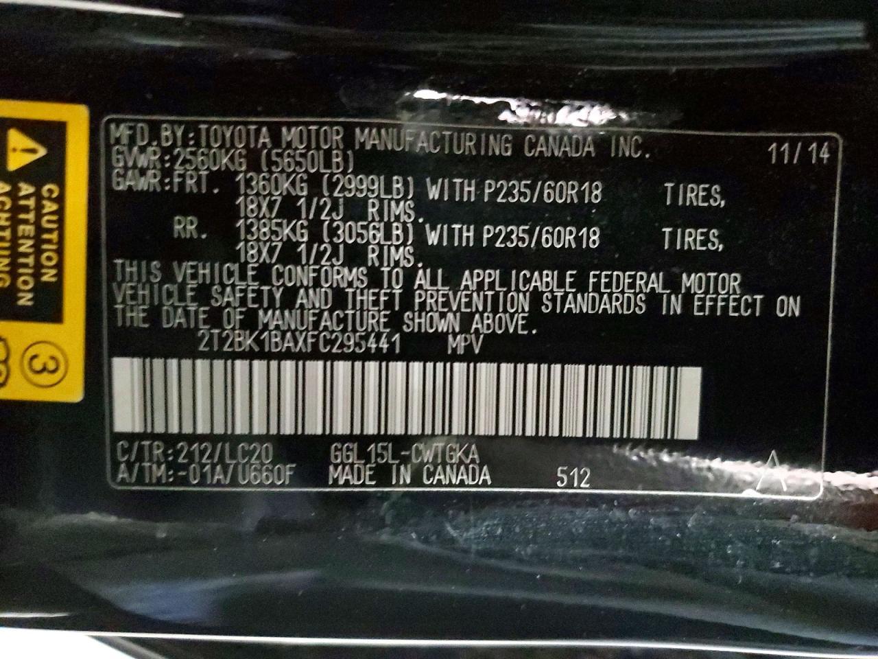 2015 LEXUS RX 350