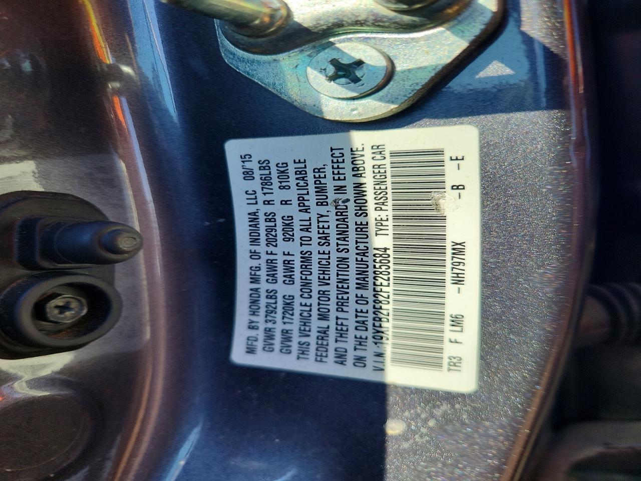 2015 HONDA CIVIC