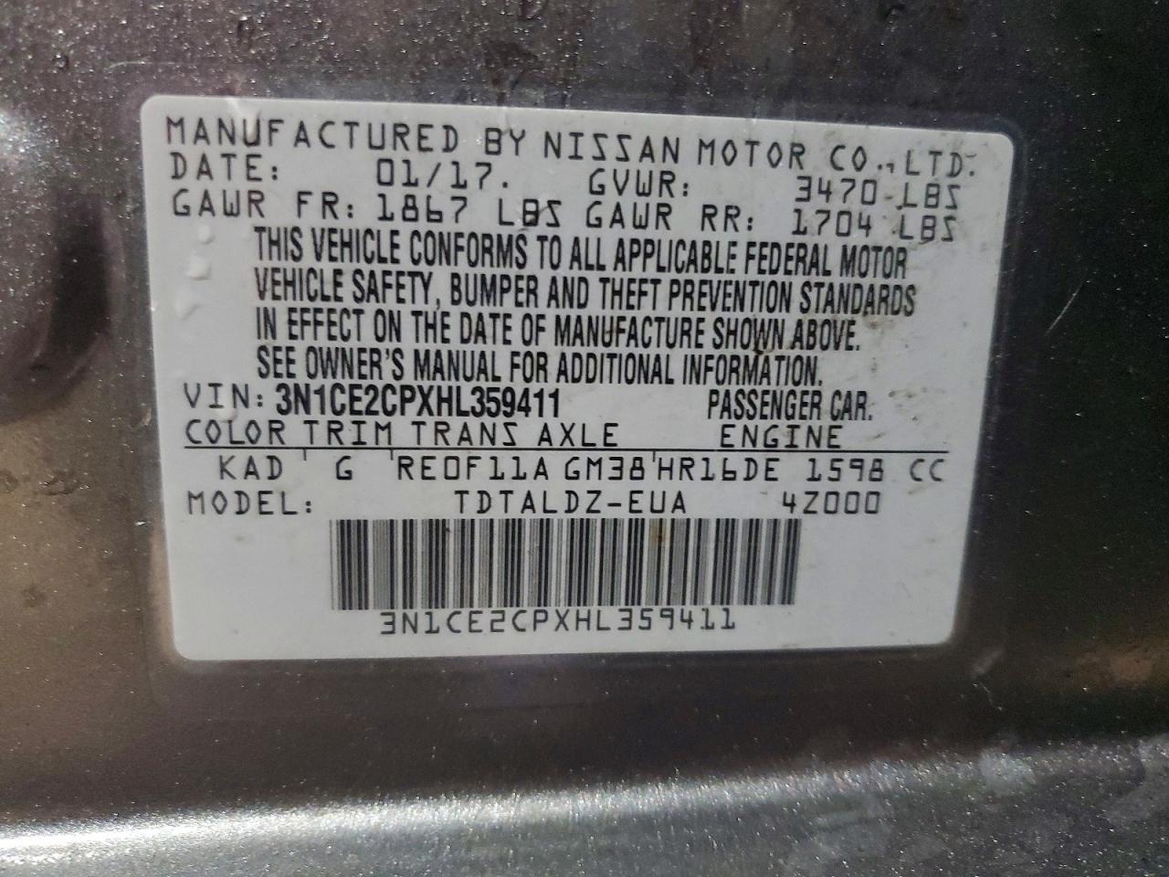 2017 NISSAN Versa Note