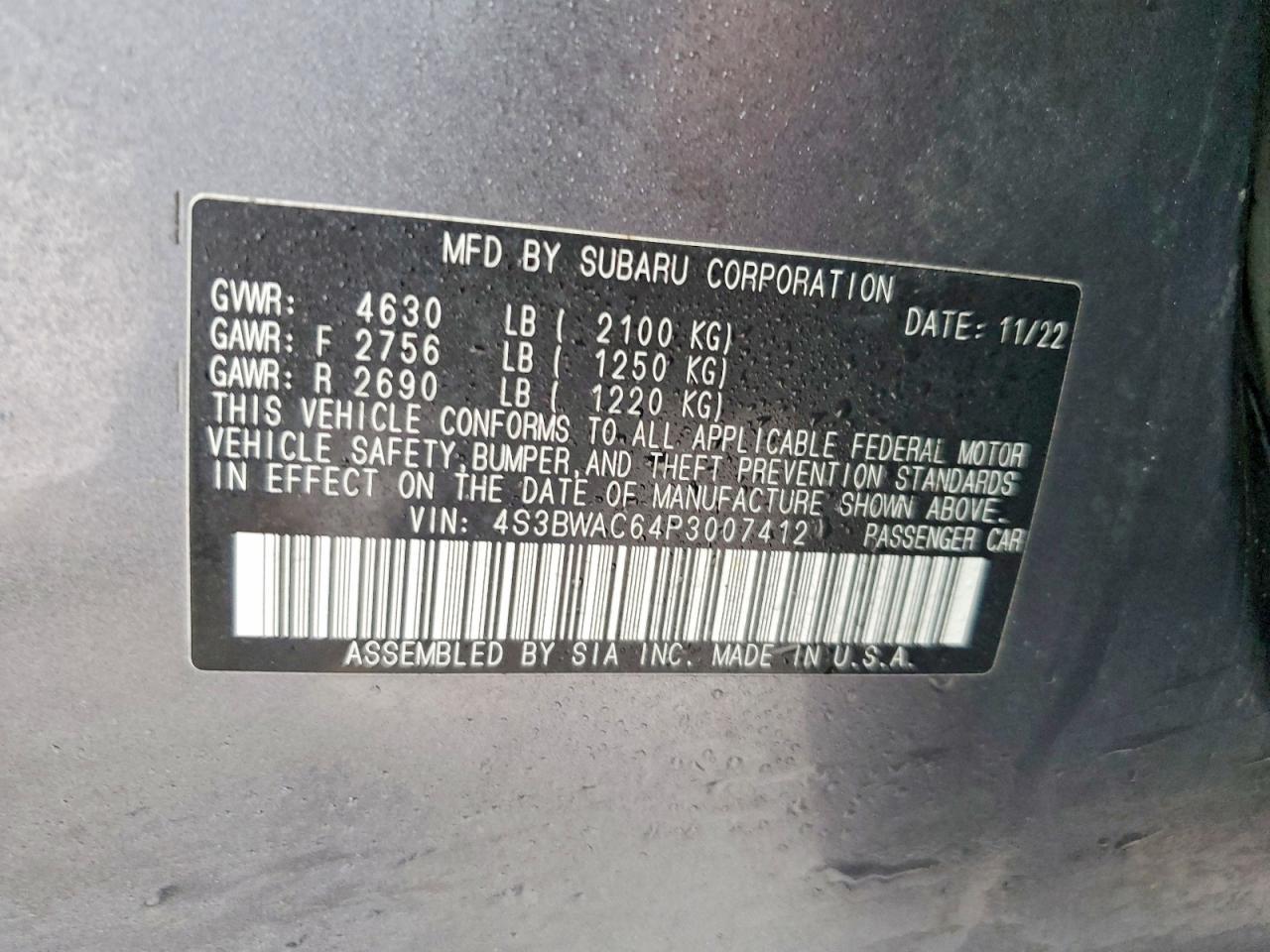 2023 SUBARU Legacy