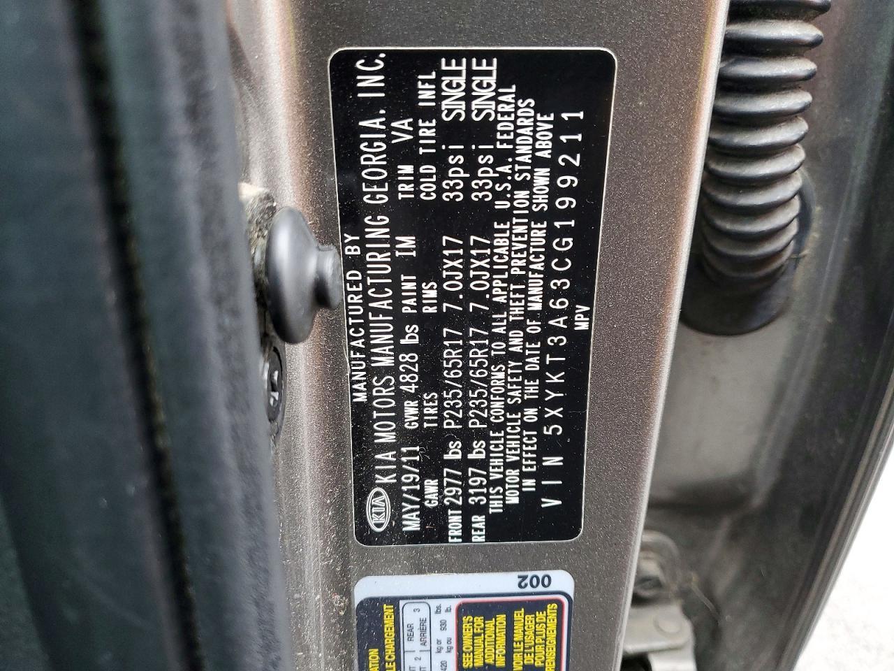 2012 KIA SORENTO