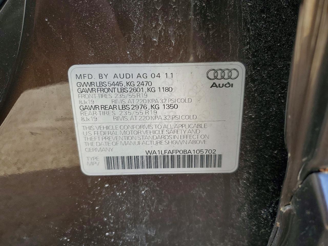 2011 AUDI Q5