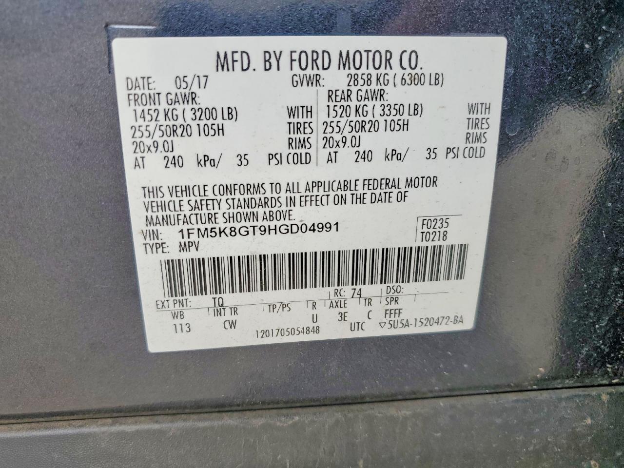 2017 FORD Explorer Sport Trac