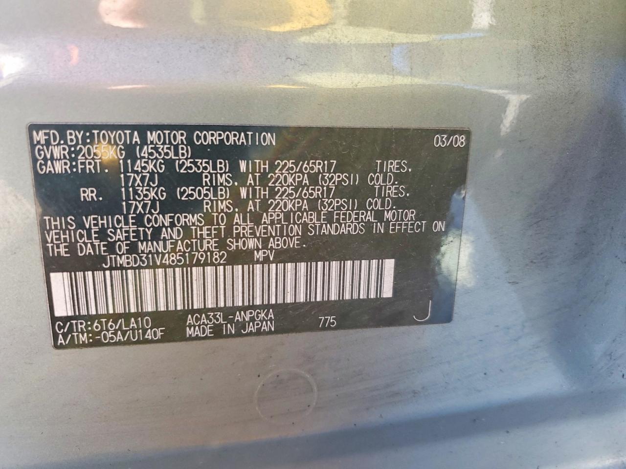 2008 TOYOTA RAV4