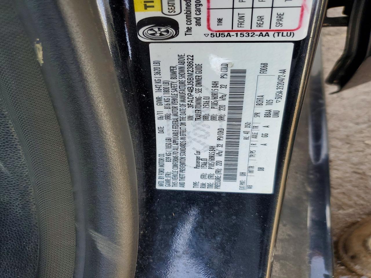 2011 FORD Fiesta