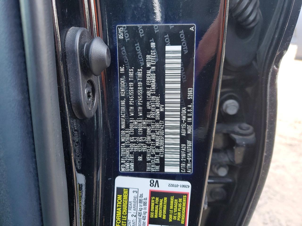 2015 TOYOTA VENZA