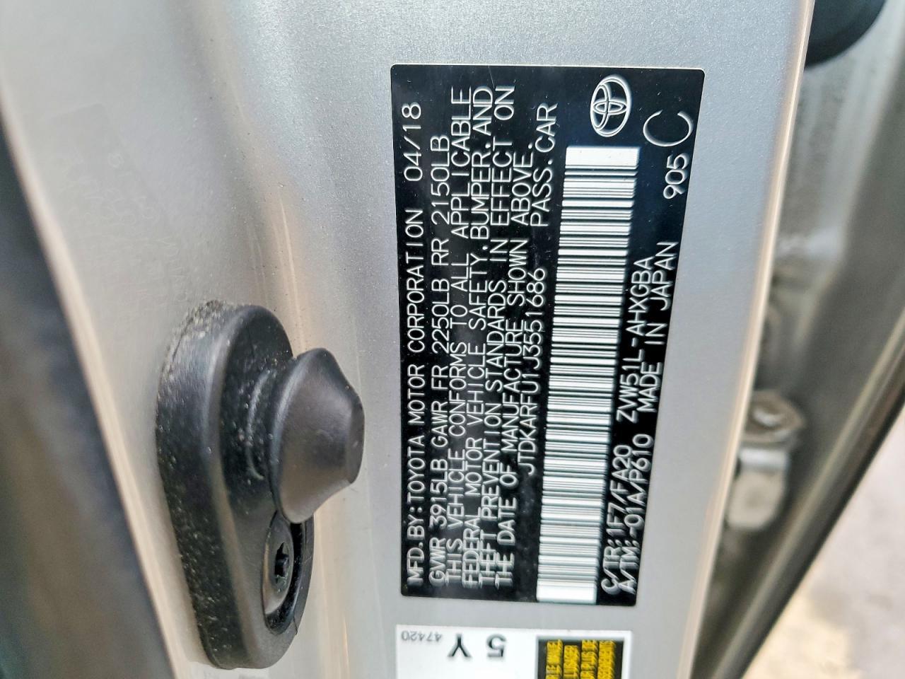 2018 TOYOTA PRIUS