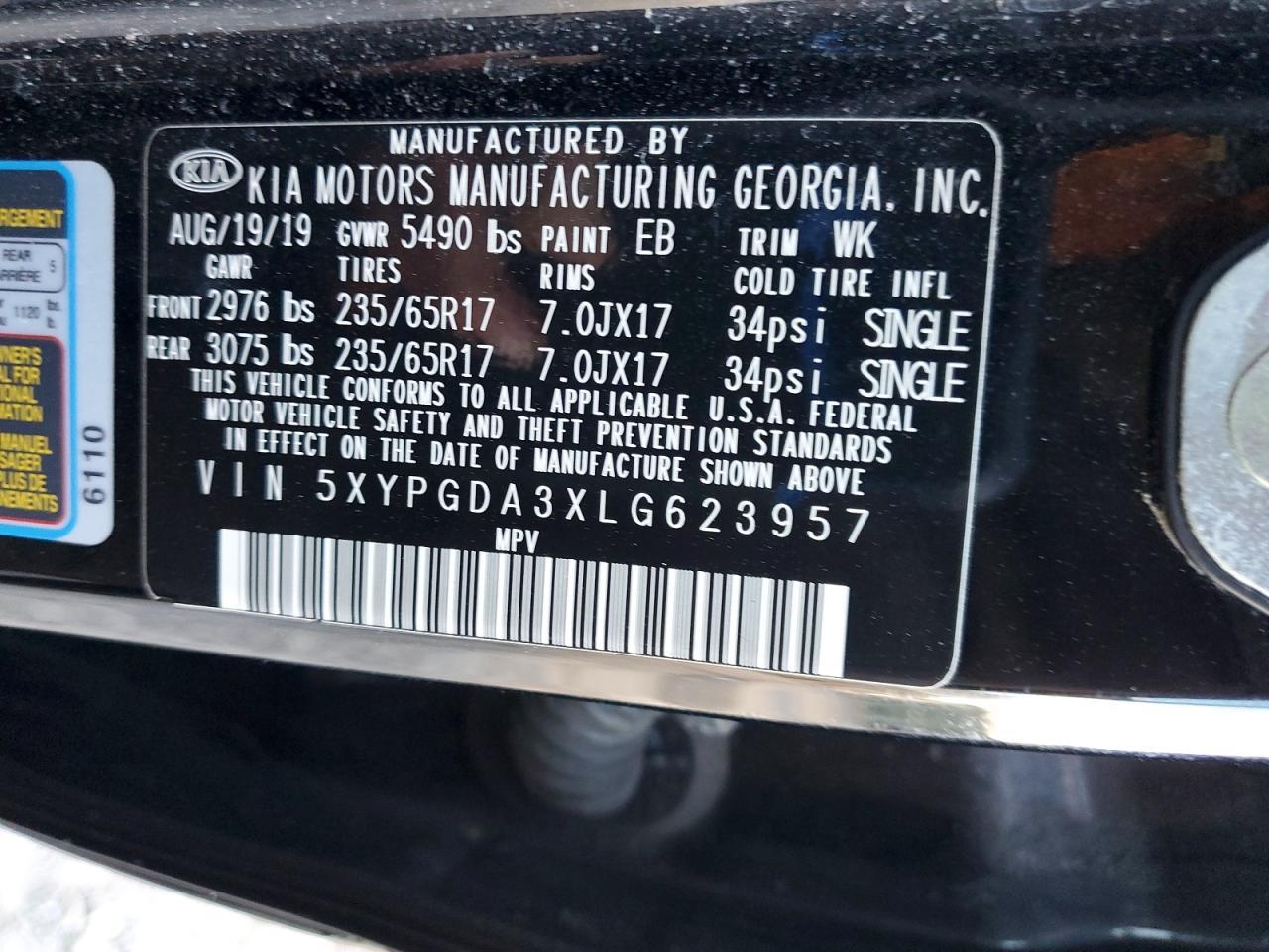 2020 KIA SORENTO