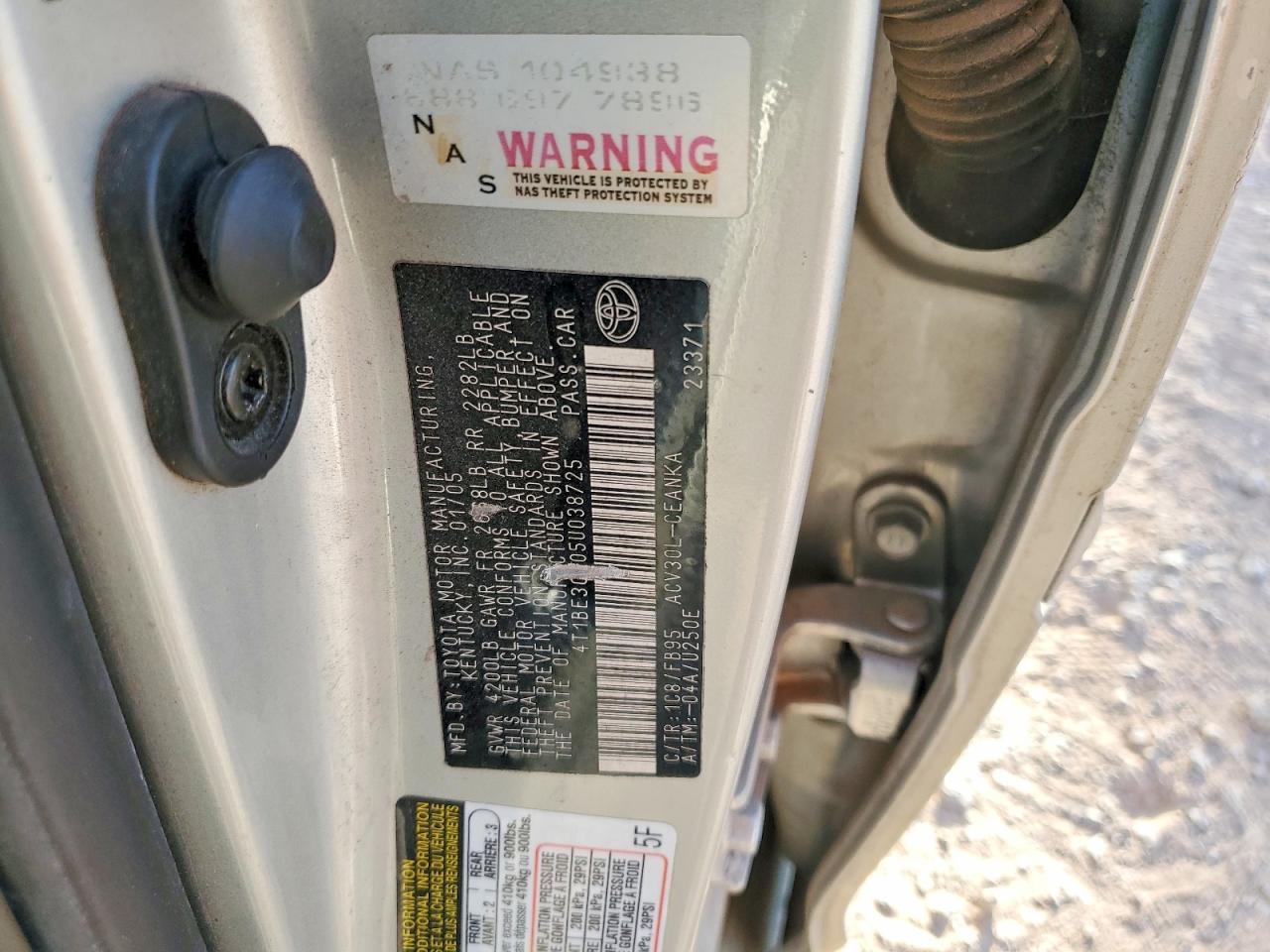 2005 TOYOTA CAMRY