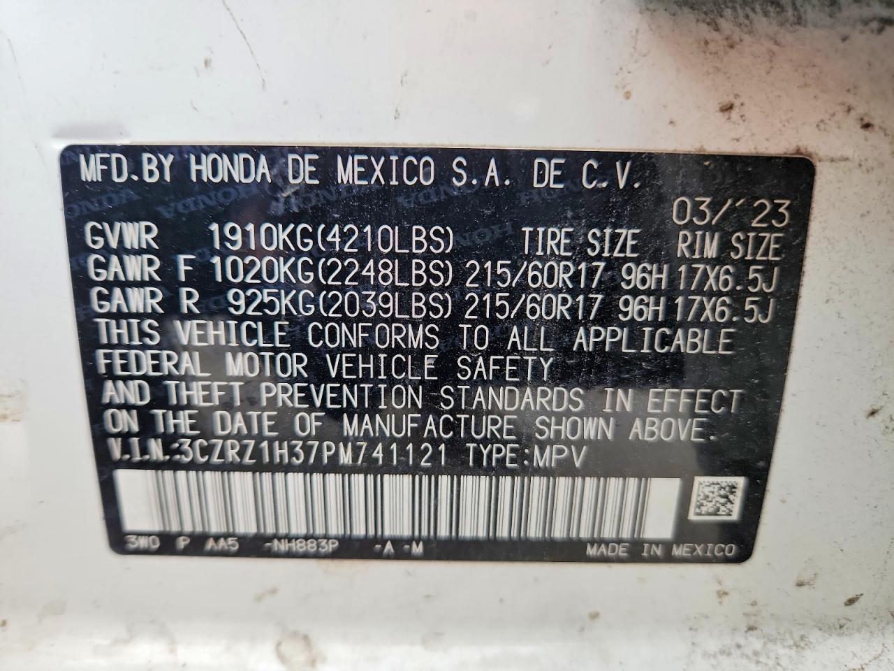 2023 HONDA HR-V