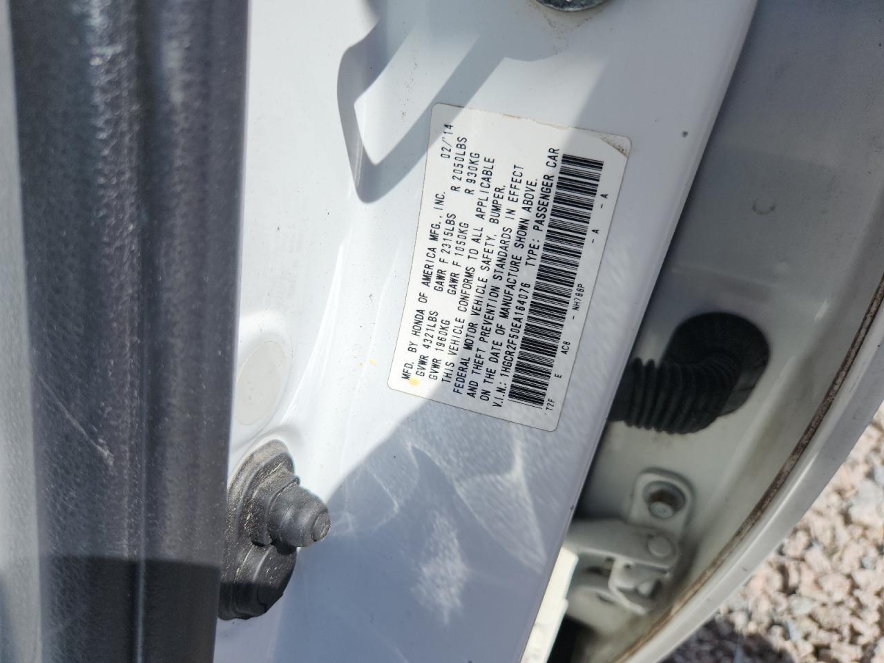 2014 HONDA ACCORD