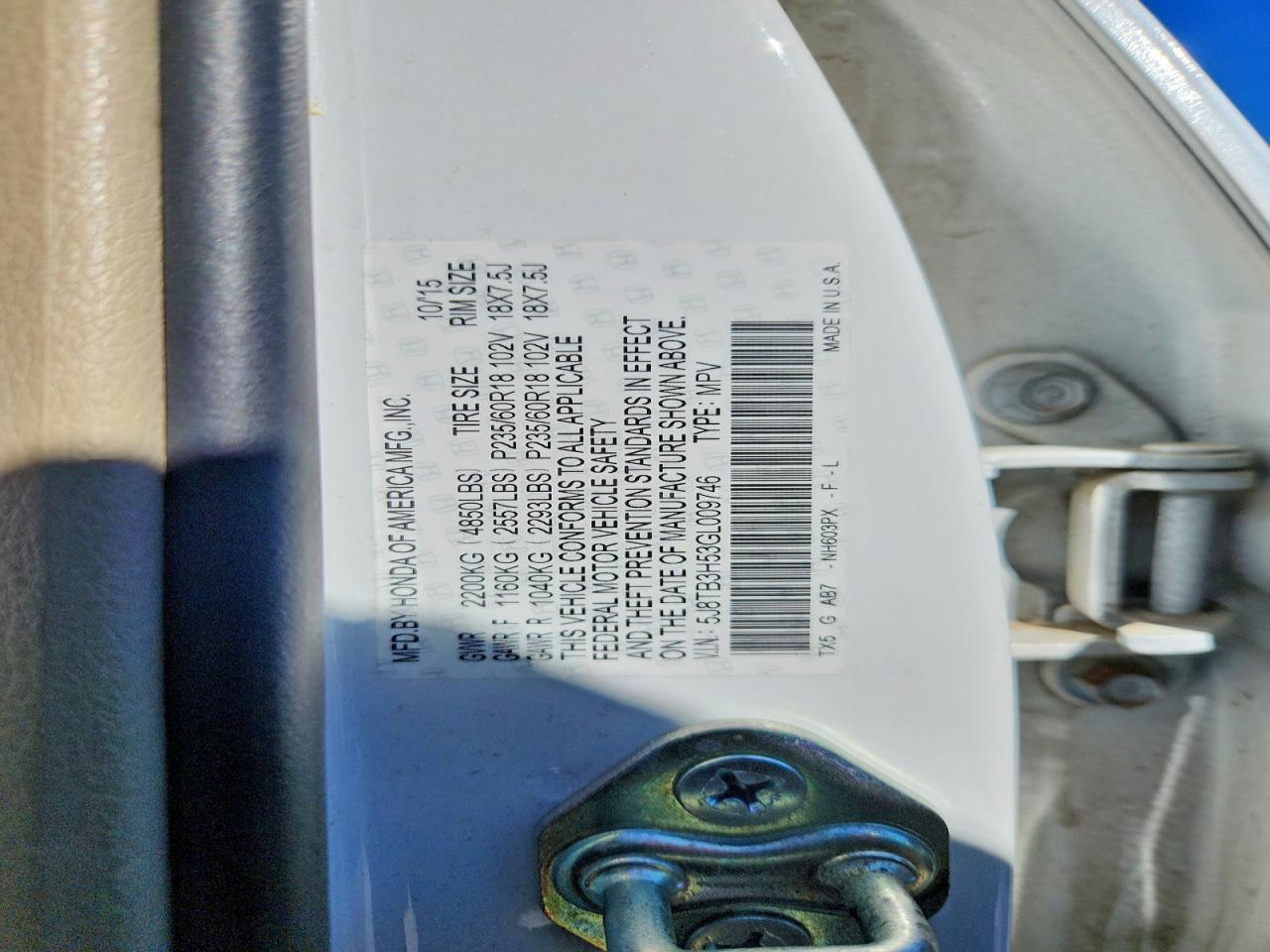 2016 ACURA RDX