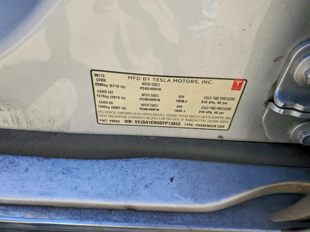 2013 TESLA MODEL S