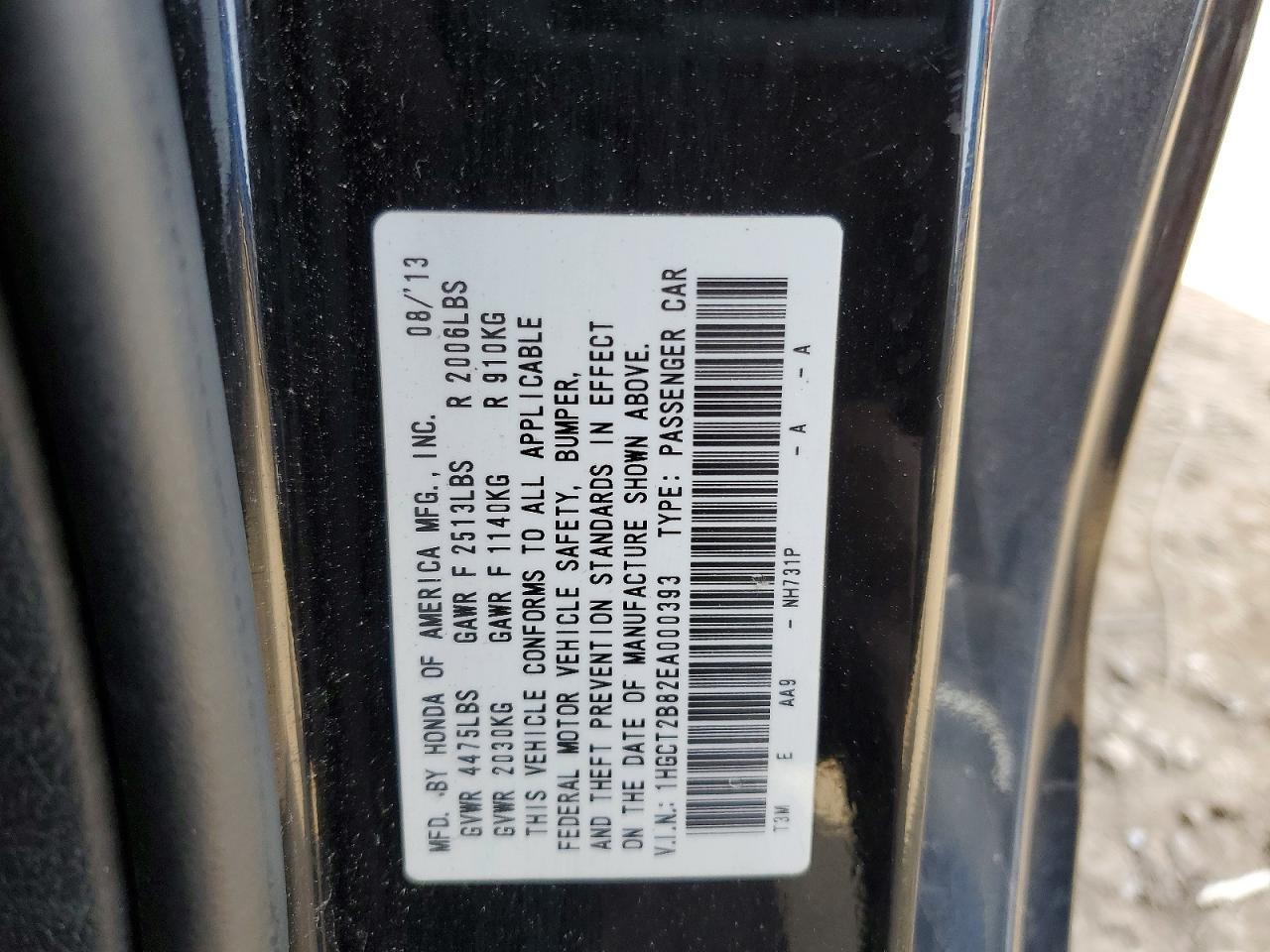 2014 HONDA ACCORD