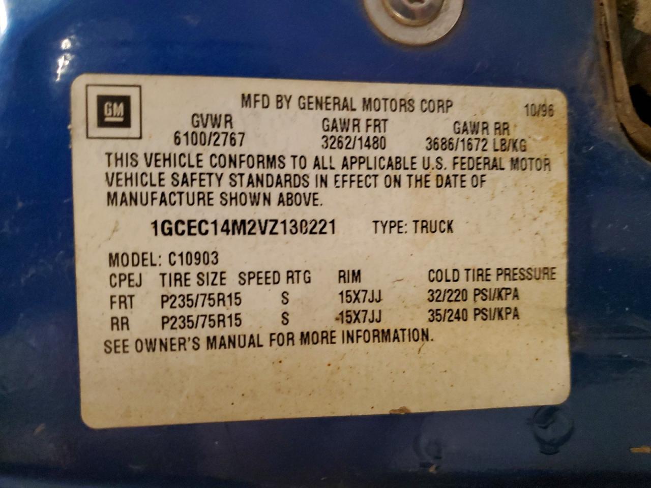 1997 CHEVROLET Gmt