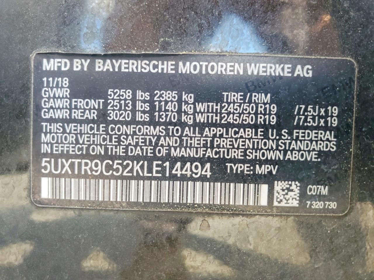 2019 BMW X3