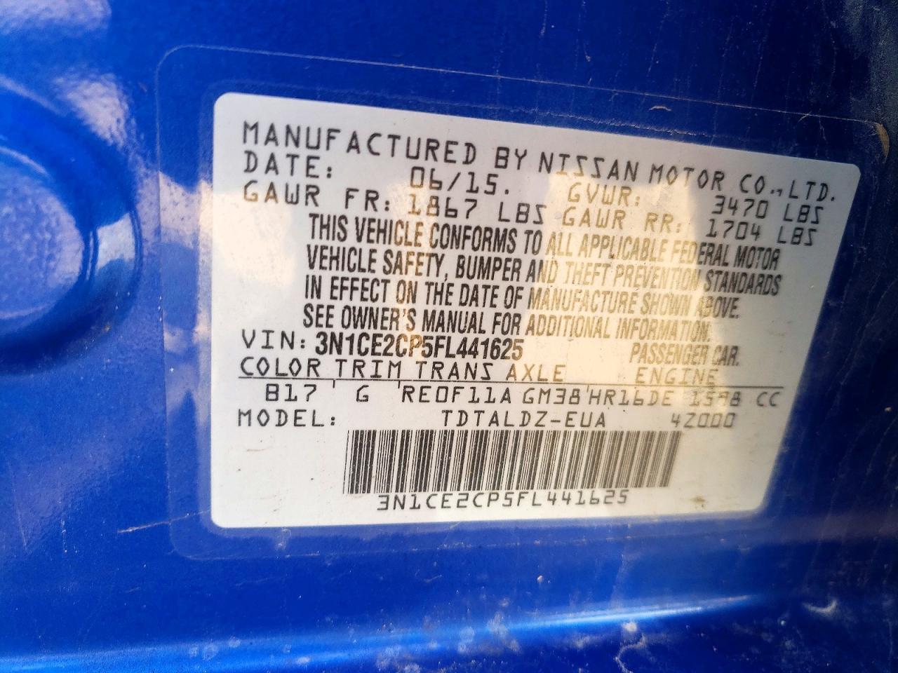 2015 NISSAN Versa Note
