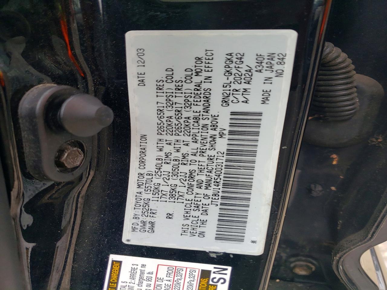 2004 TOYOTA 4Runner