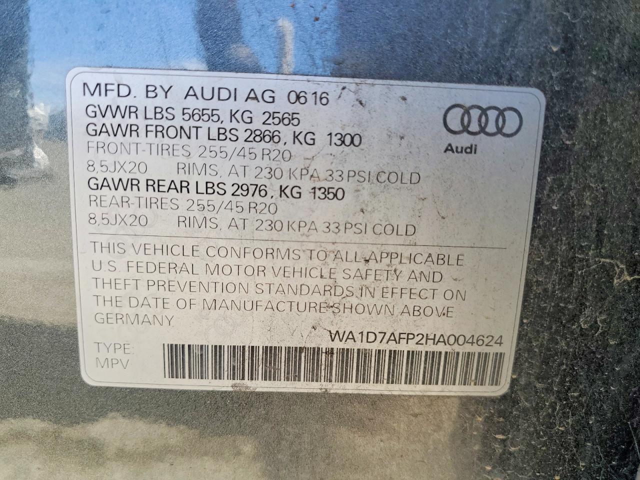 2017 AUDI Q5