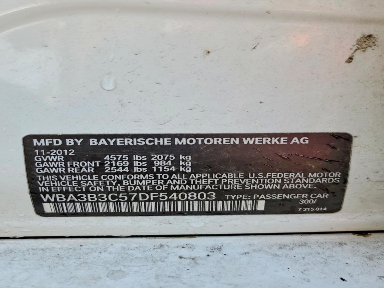 2013 BMW 3 SERIES