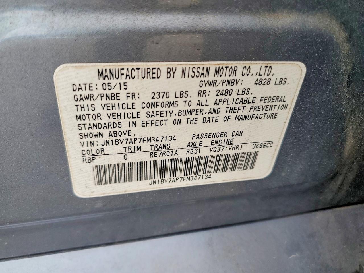 2015 INFINITI Q50