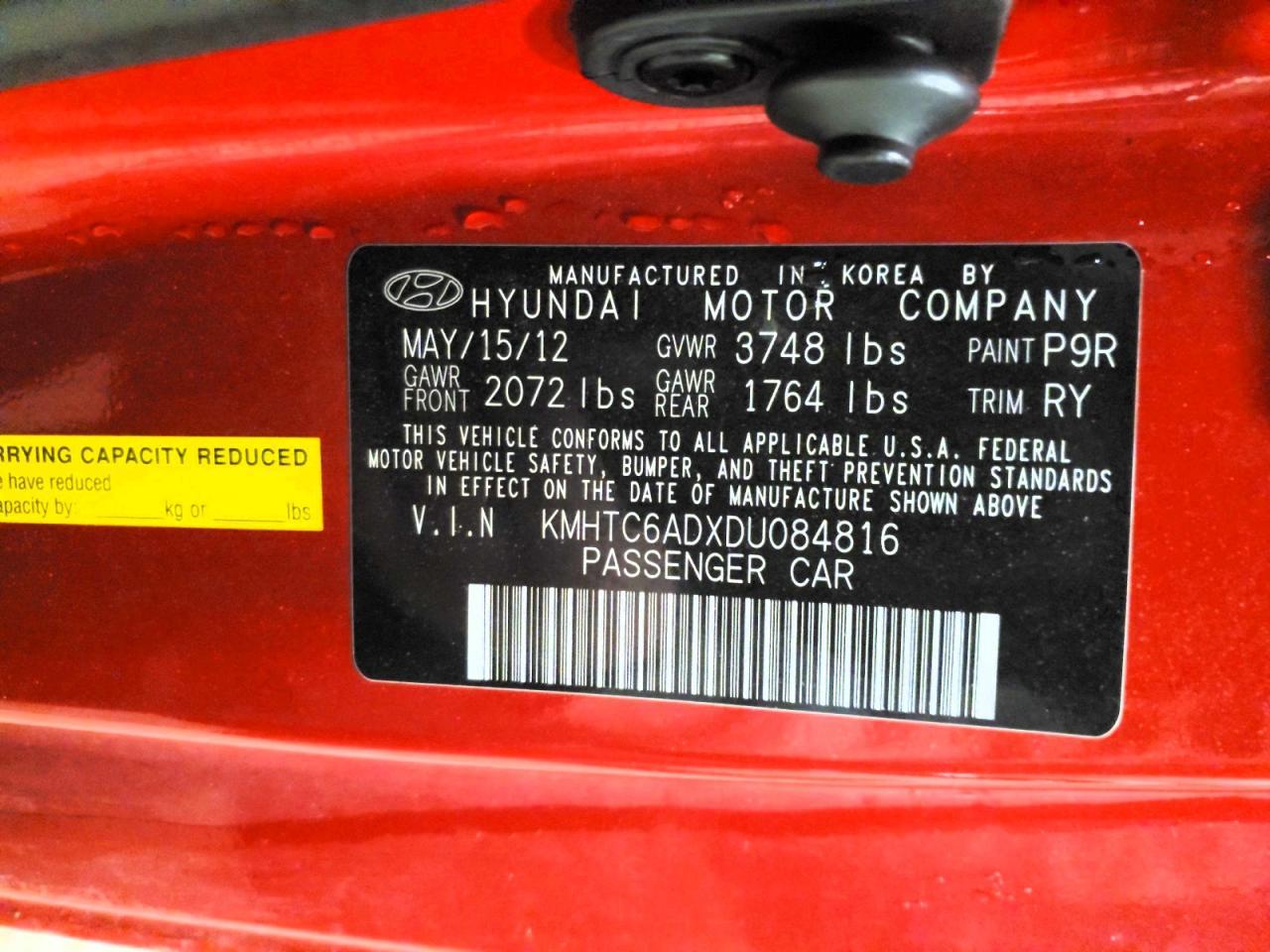 2013 HYUNDAI VELOSTER