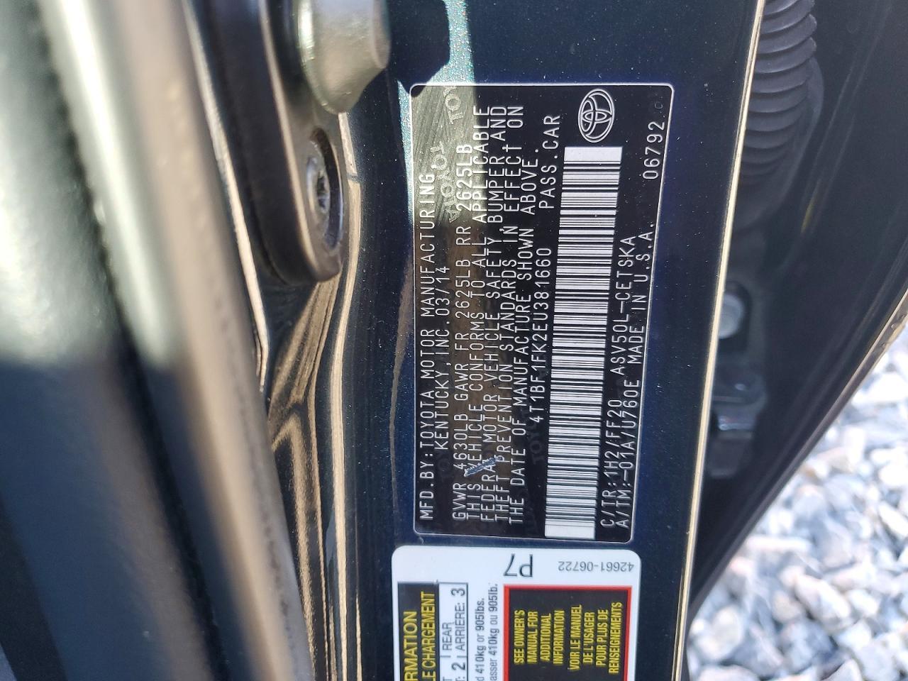 2014 TOYOTA CAMRY