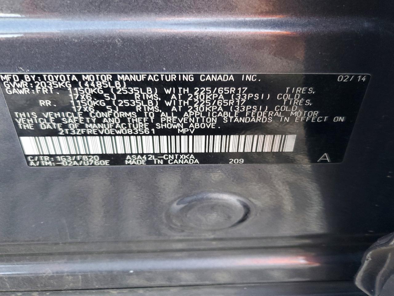 2014 TOYOTA RAV4