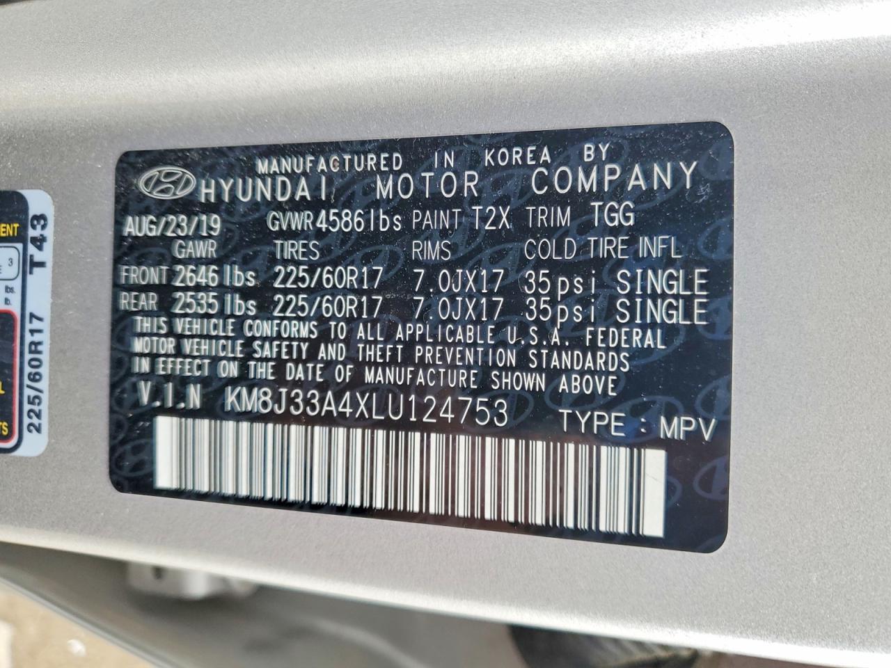 2020 HYUNDAI TUCSON