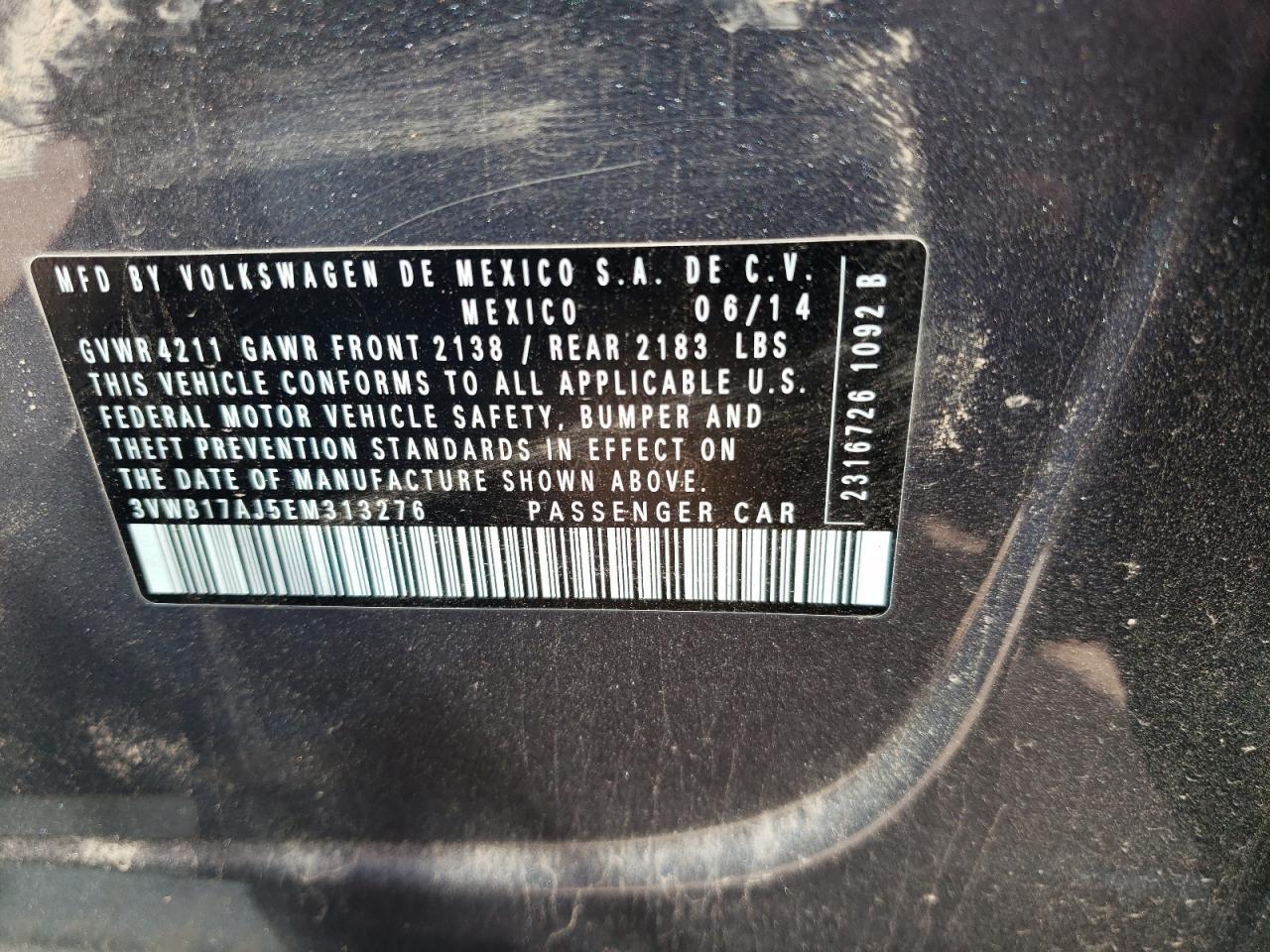 2014 VOLKSWAGEN JETTA