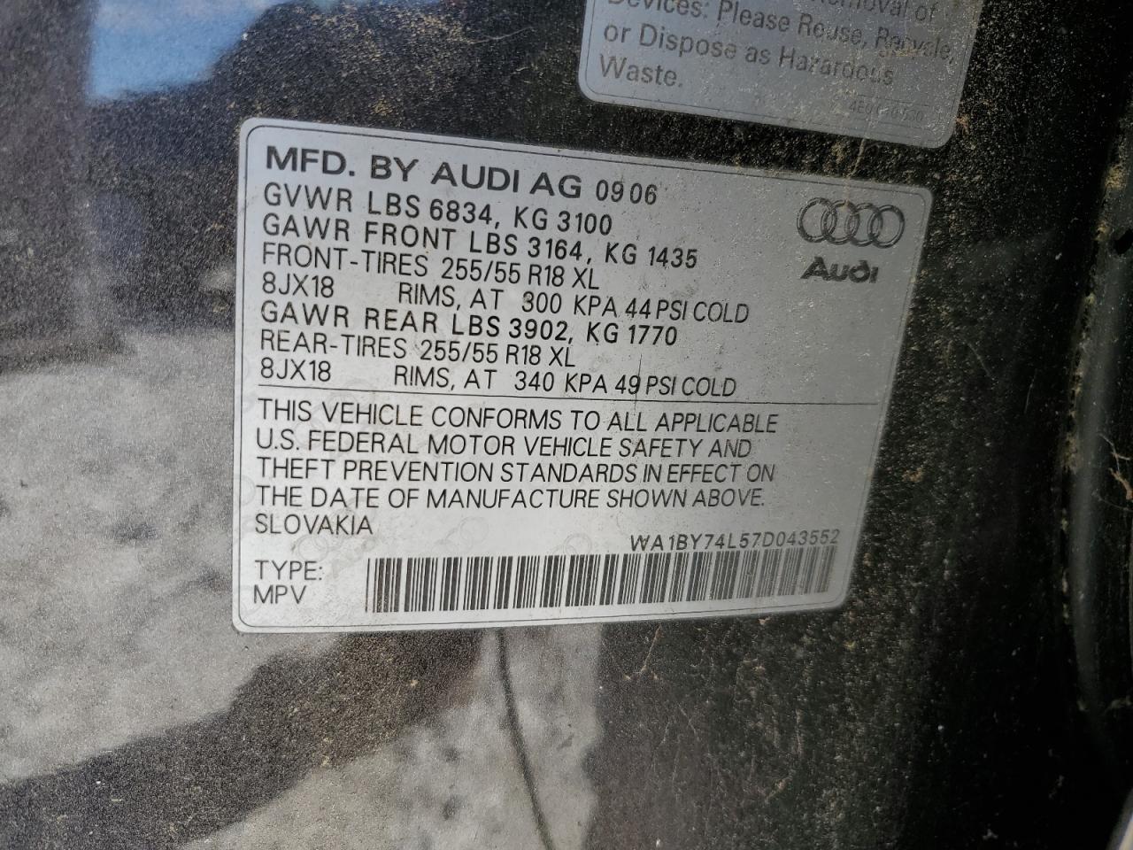 2007 AUDI Q7