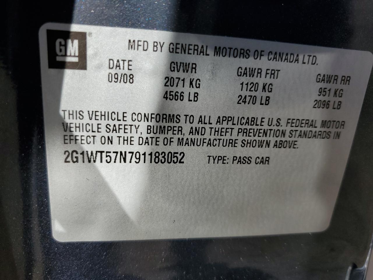 2009 CHEVROLET IMPALA