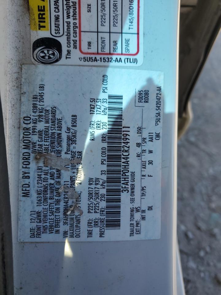 2012 FORD FUSION
