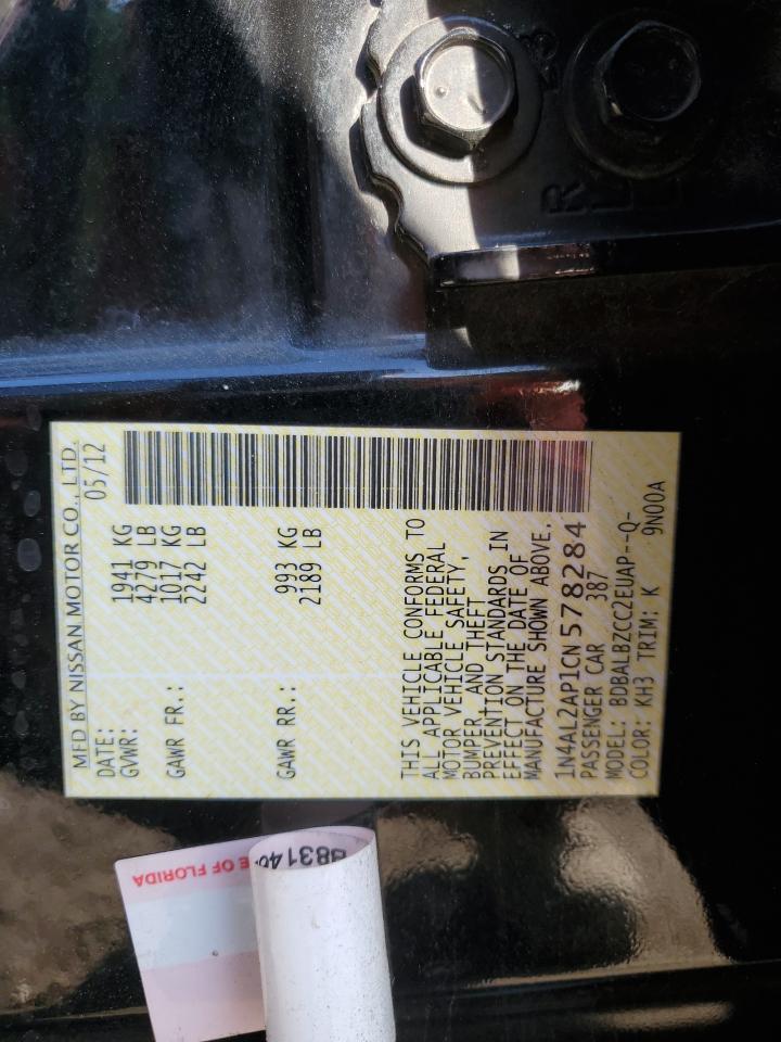 2012 NISSAN ALTIMA