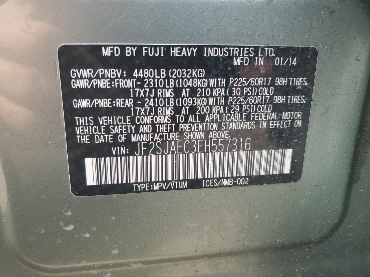 2014 SUBARU FORESTER