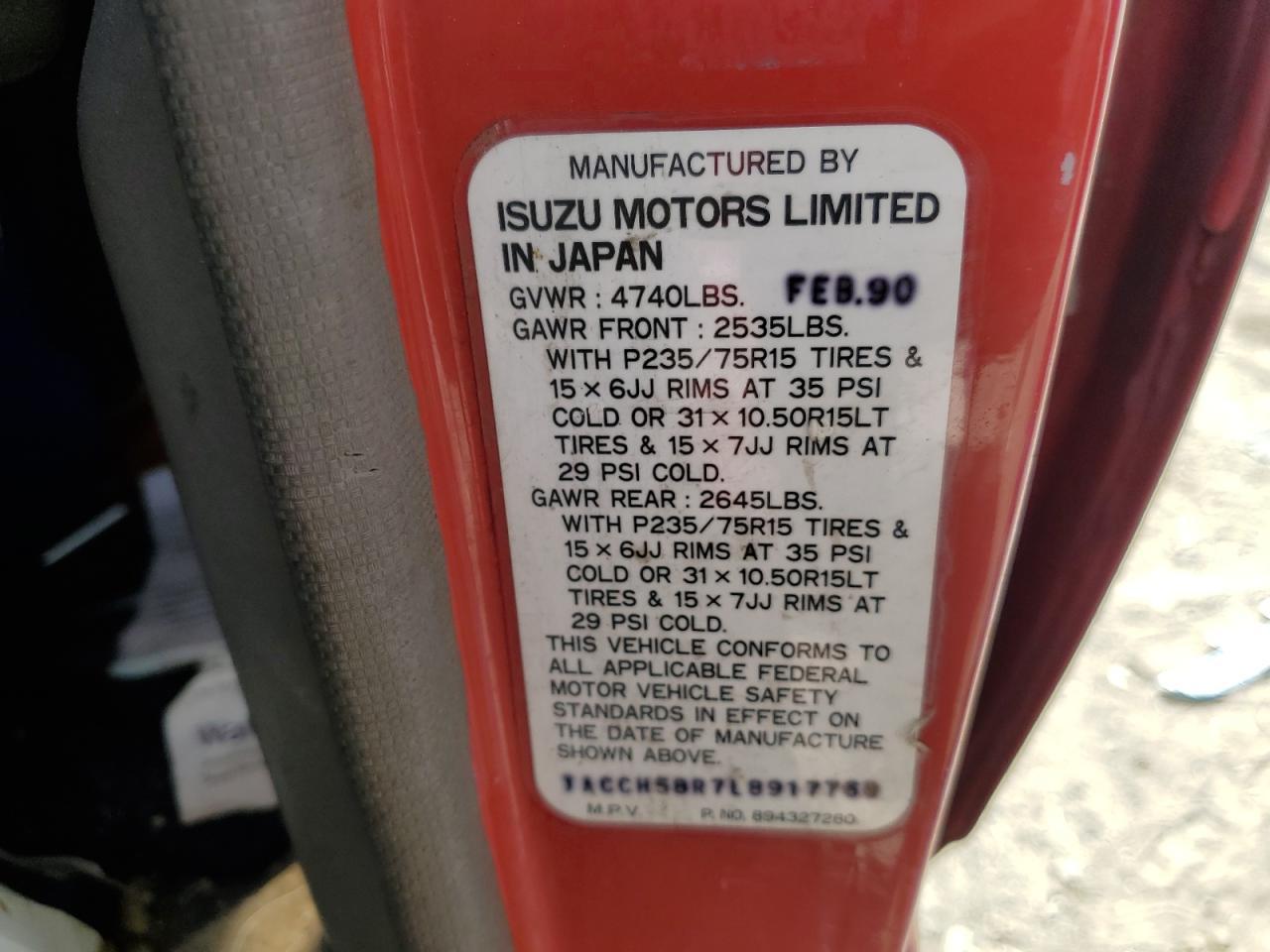 1990 ISUZU Trooper