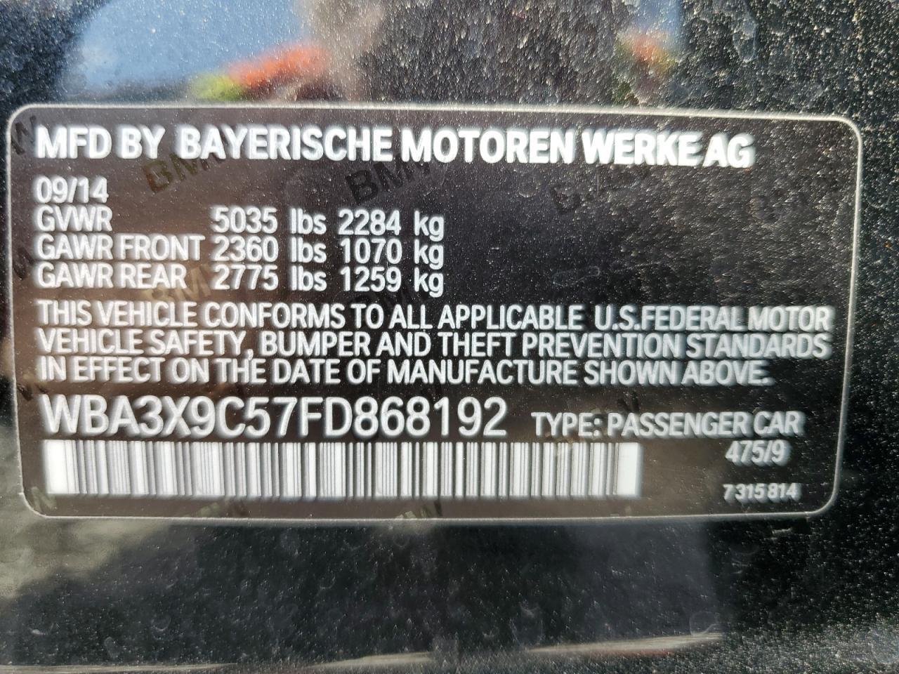 2015 BMW 3 SERIES